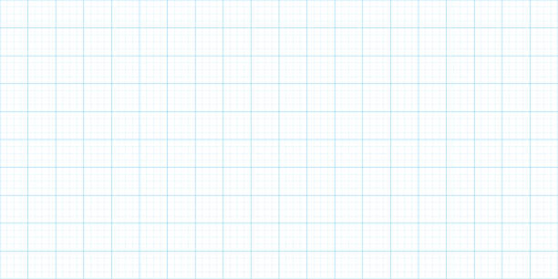 학교 노트북을위한 사각형 종이 이음새가 없는 패턴. 밀리미터 그래프 용지 그리드. 인치당 그래프 4x4. 상형 문자를 작성하기위한 노트북. 편집 가능한 스트로크. 흰색 배경에 벡터 일러스트 레� - graph paper mesh paper book stock illustrations