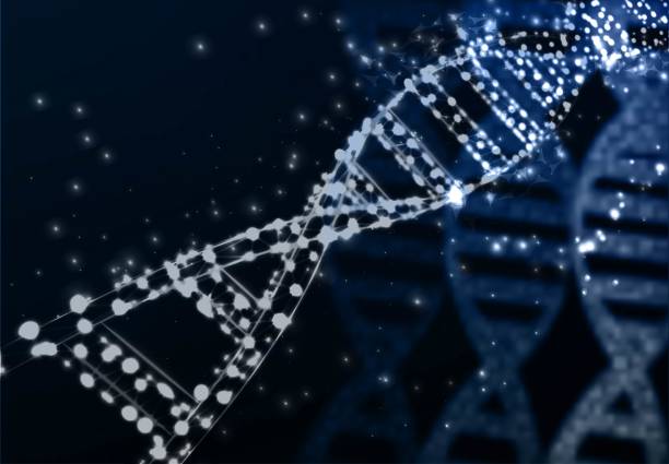 istock Polygonal DNA concept.  Medical science background. Innovation, medicine and technology concept. Vector illustration 1396946225