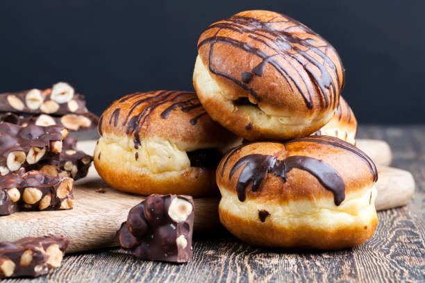 istock Berlin donuts with chocolate filling 1396946838