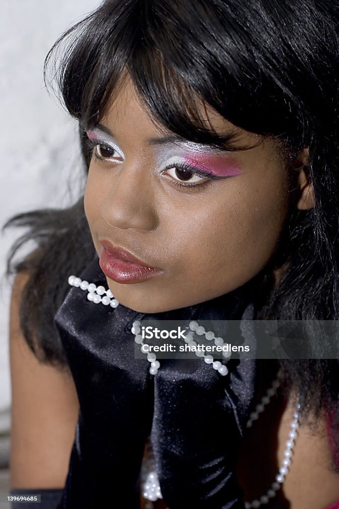 Make-up und Perlen - Lizenzfrei Afrikanischer Abstammung Stock-Foto