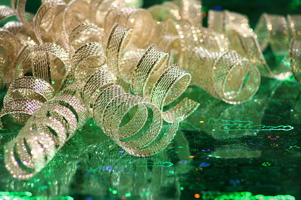istock curly golden loops from a ribbon bow 139694907