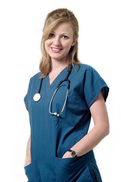istock Smiling nurse wearing stethoscope 139694964