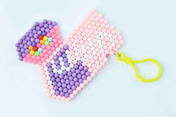 istock Colorful jewelry beads isolated on a white background 1396949997