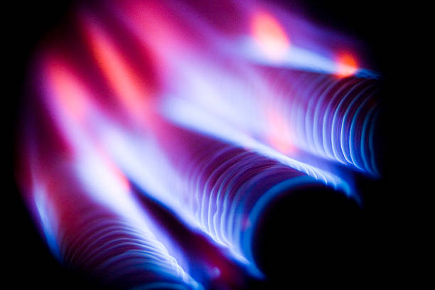 Hot Furnace flames furnace photos stock pictures, royalty-free photos & images