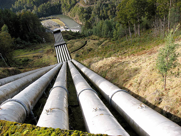 istock Hydro electric power plant outside view 139696048
