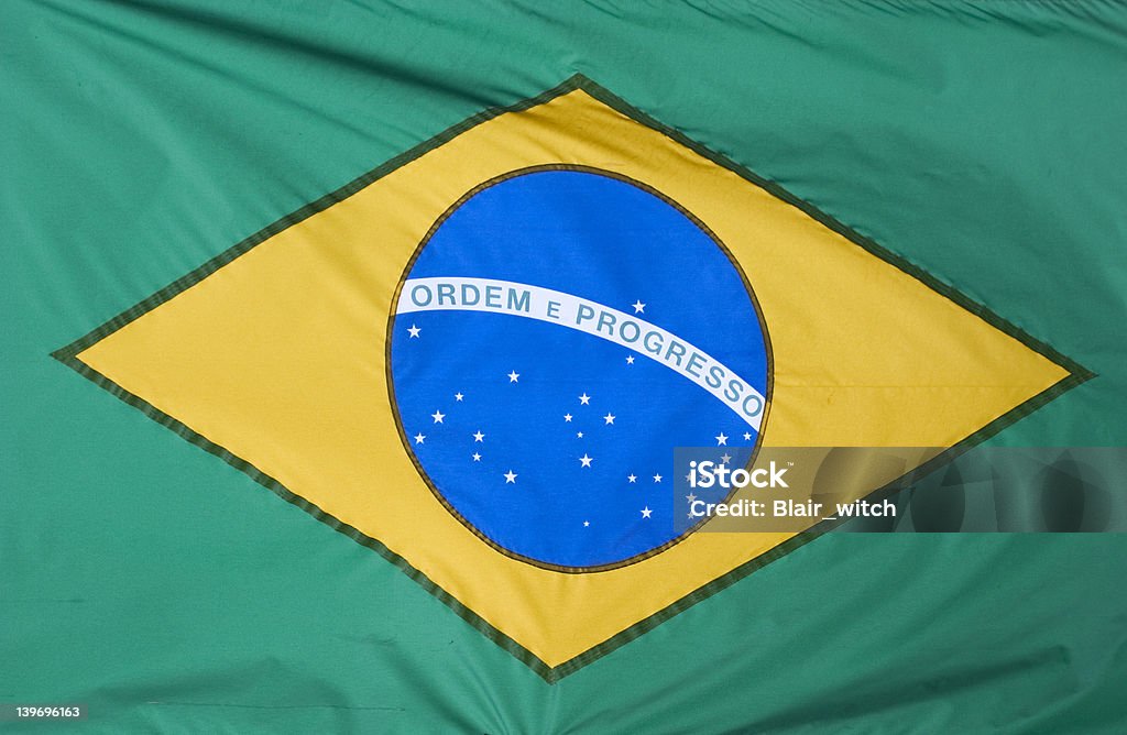 Brazil flag brazil flag up-close Amazonas State - Brazil Stock Photo