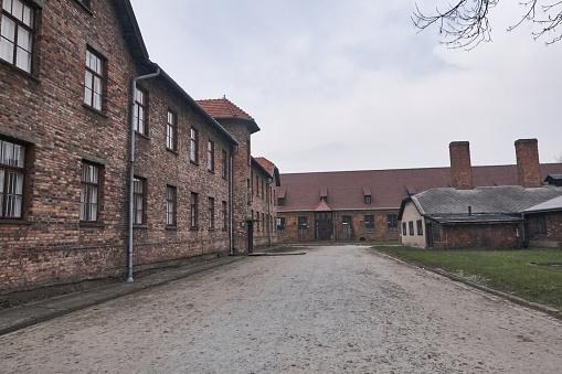 The Auschwitz Nazi concentration camp and extermination camp in world war two