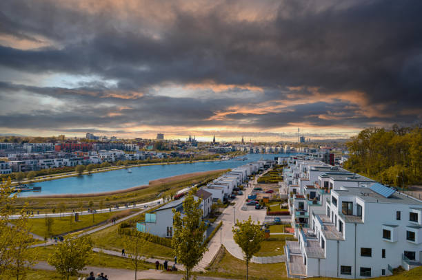 Phoenix See lake in Dortmund City Germany