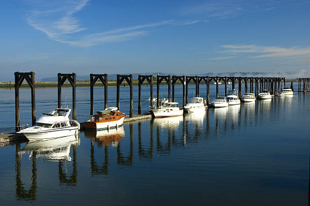 Boat Haven Everett WA Marina visitor dock. everett washington state stock pictures, royalty-free photos & images