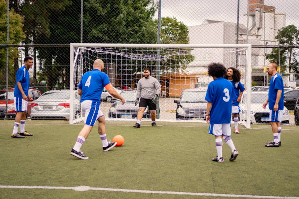 istock Friends training before the soccer match 1396968763