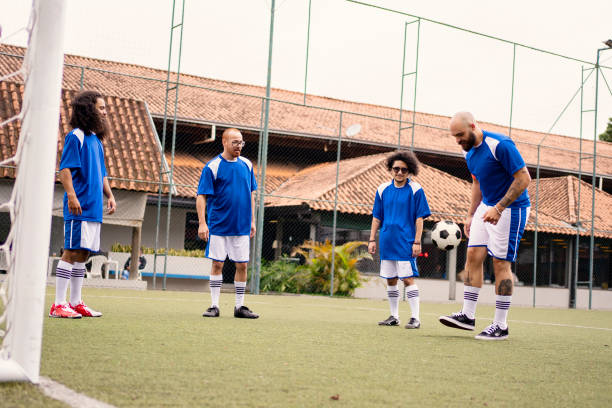 istock Friends training before the soccer match 1396968765