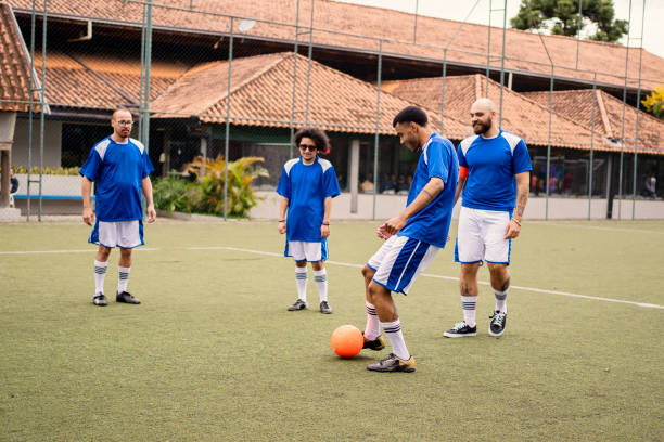 istock Friends training before the soccer match 1396968766