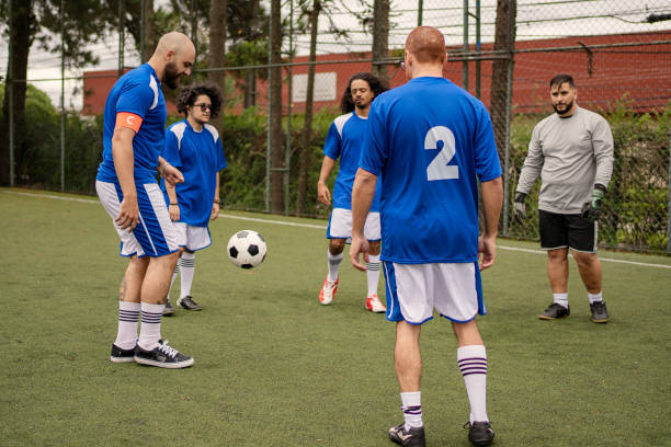 istock Friends training before the soccer match 1396968791