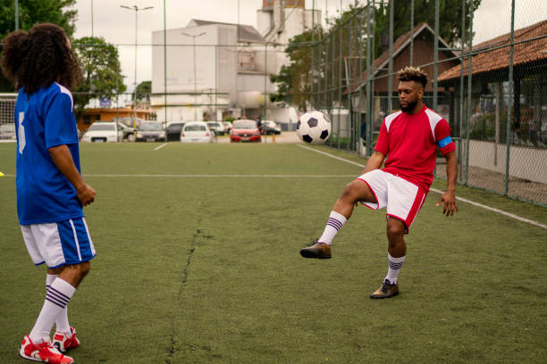 istock Friends training before the soccer match 1396968804