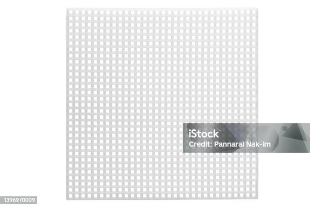 Plastic Mesh Canvas Or Vinyl Weave To Do Invention Isolated On White Background Included Clipping Path Stock Photo - Download Image Now