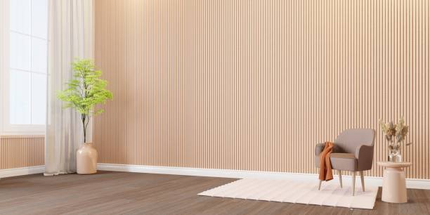 istock Empty room in the living room with lounge chairs 1396970431