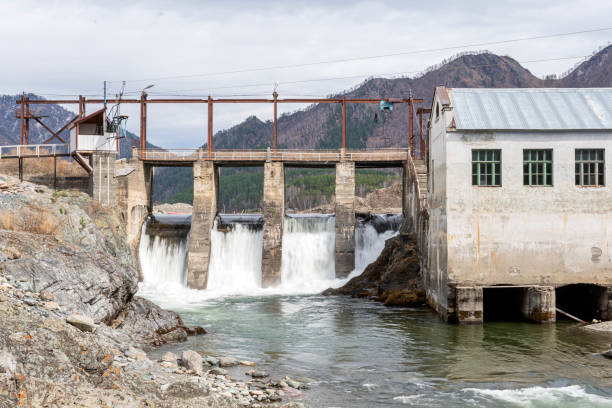 istock Chemal river. Chemal HPP. Chemal hydroelectric power station in Altai. 1396975414