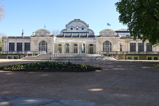 The convention center, former casino, seen from the outside, city of Vichy, department of Allier, France