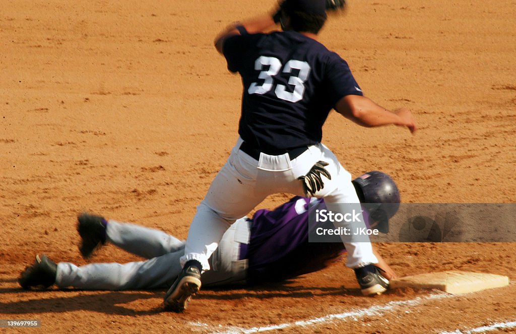 Pizzica di runner - Foto stock royalty-free di Baseball