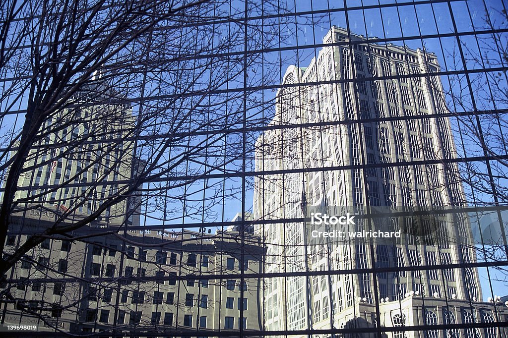 Riflessioni in un edificio di Boston - Foto stock royalty-free di Affari