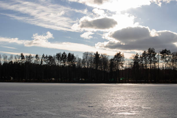 istock Edge of ice on the sand on the beach 1396985597