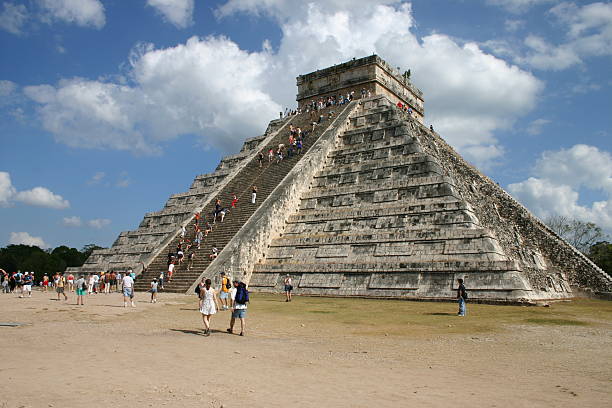 Temple at Chichen Itza stock photo