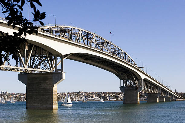 istock Boats sailing under the Auckland Harbor Bridge 139698790