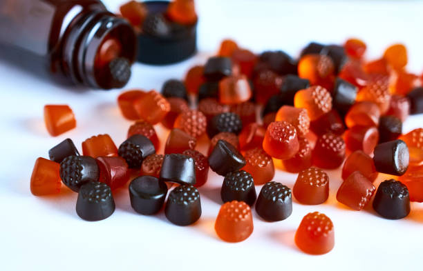 Jelly vitamins for children close-up. Jelly vitamins for children close-up. gummy candy photos stock pictures, royalty-free photos & images