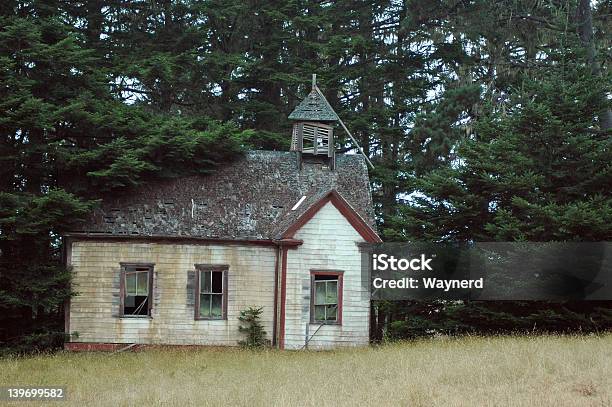 Delapitated Schoolhouse Stock Photo - Download Image Now - Abandoned, Broken, Distressed - Photographic Effect