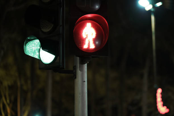 istock red traffic light on the street 1396998174