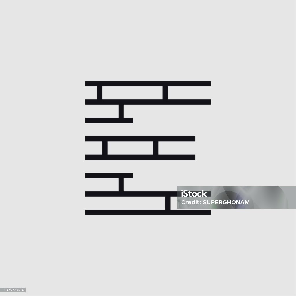 Construction Letter E With Brick Stock Illustration - Download Image ...