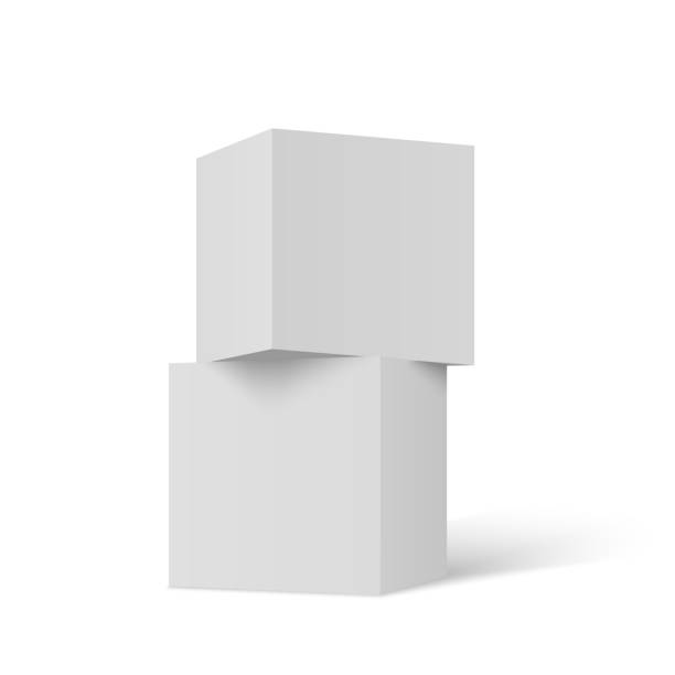 Stacked cubes 4 vector art illustration