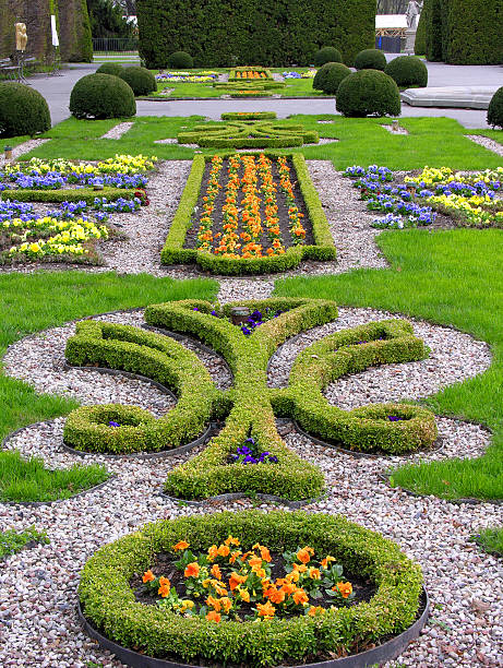 French garden stock photo