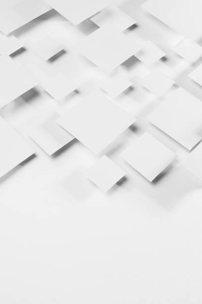 istock White abstract background - geometric pattern of soar rhombuses in soft light with gradient grey shadows as border, copy space, top view, vertical. Simple minimal backdrop for advertising, design. 1397005197