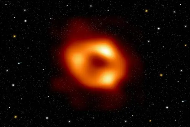 First image of our black hole with space view. Sgr A, Sagittarius A