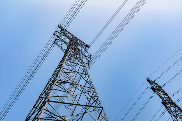istock Electricity Pylon, High voltage electricity transmission tower, power tower 1397007898