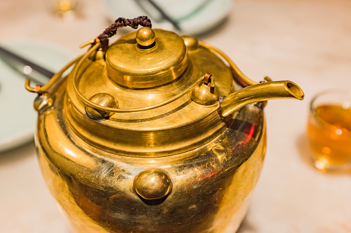 A pot of tea, tea, pre-dinner tea, pear soup