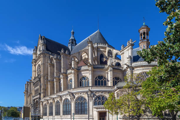 saint-eustache, paryż, francja - église saint eustache zdjęcia i obrazy z banku zdjęć