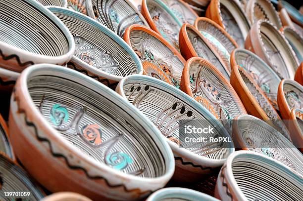 Romanian Traditional Pots Stock Photo - Download Image Now - Art, Art And Craft, Bazaar Market