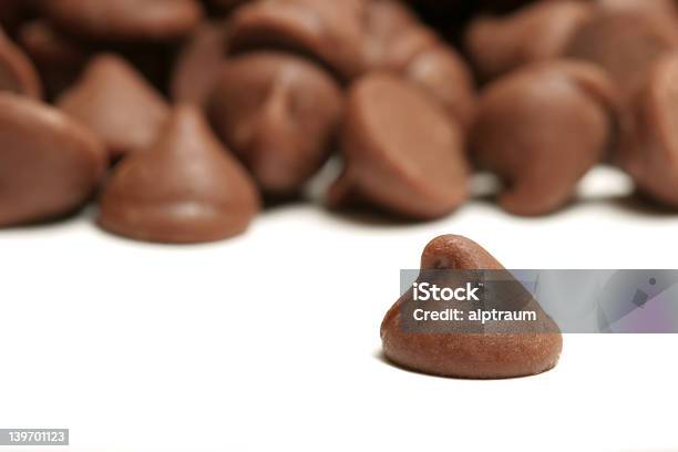 Chocolate Chips Stock Photo - Download Image Now - Above, Baking, Brown