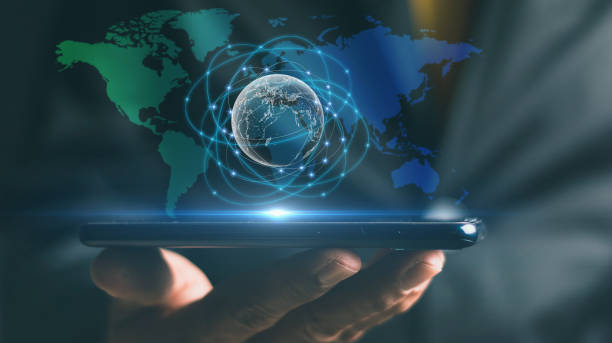 istock The Businessman is Holding a Smartphone With Map and Social network Connection, Technology Network Connection Display. Global Network Digital Data Connection Future Background Concept. 1397011574