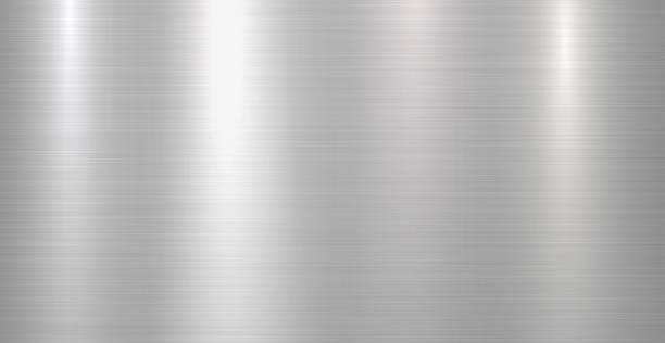 ilustrações de stock, clip art, desenhos animados e ícones de stylish panoramic background silver steel metal texture - vector - aluminum brushed metal steel