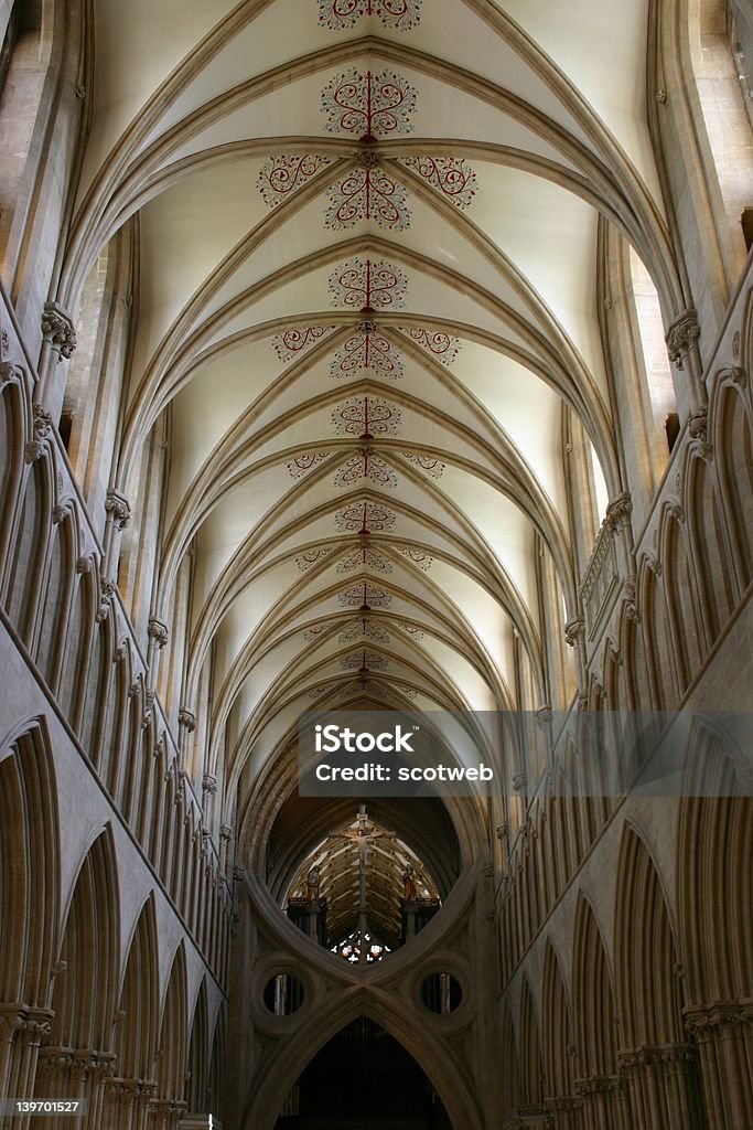 Techo en bóveda de estilo catedral, Wells - Foto de stock de Arquitectura libre de derechos