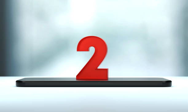 istock Red Number 2 Over The On Mobile Phone 1397017832
