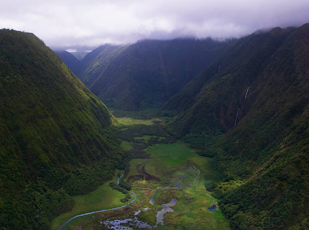 Hawaii mountains stock photo