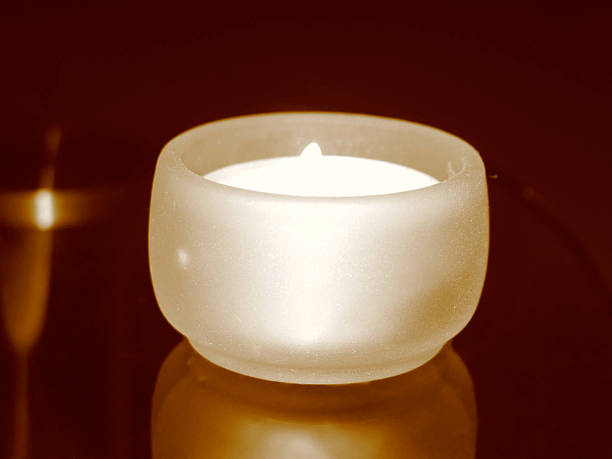 istock Close up of a white tea candle 139702004