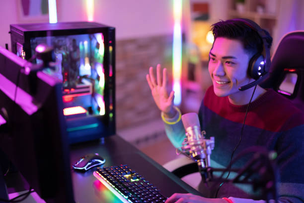 istock cybersport gamer have live stream 1397021109