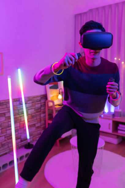 istock cybersport gamer play with vr 1397022058