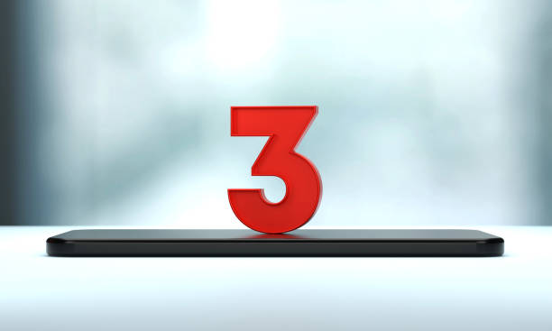 istock Red Number 3 Over The On Mobile Phone 1397022291
