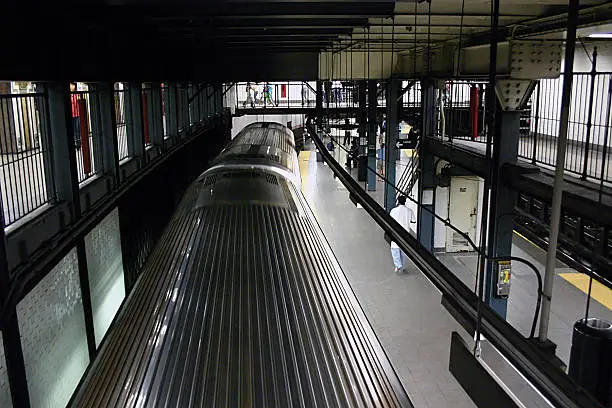 The view from above the platform at the Union Square Station in New York City